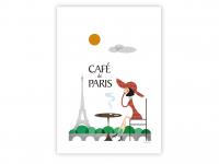 Ilustrace v retro stylu - Café de Paris TP-Grafika Valašské  Meziříčí